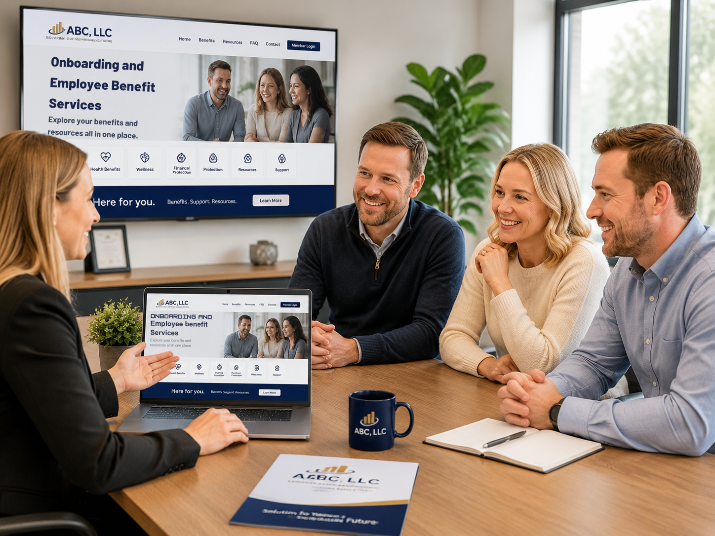 Onboarding and Employee Website Explore your benefits and resources all in one place. (5)