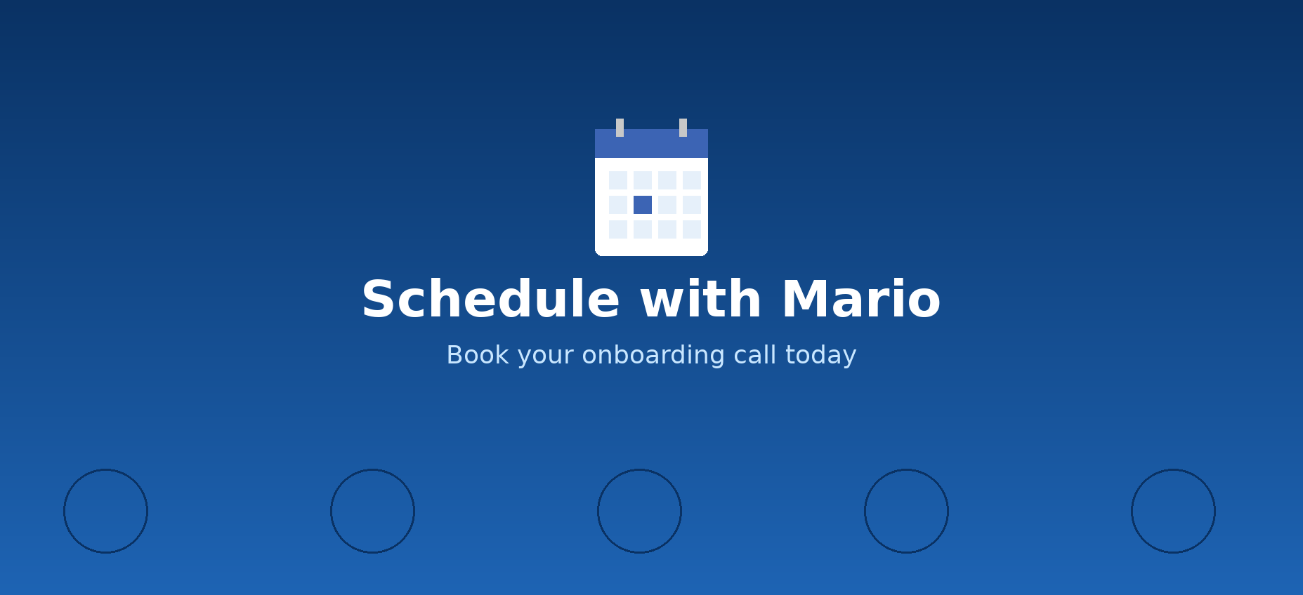 Schedule with Mario Valori